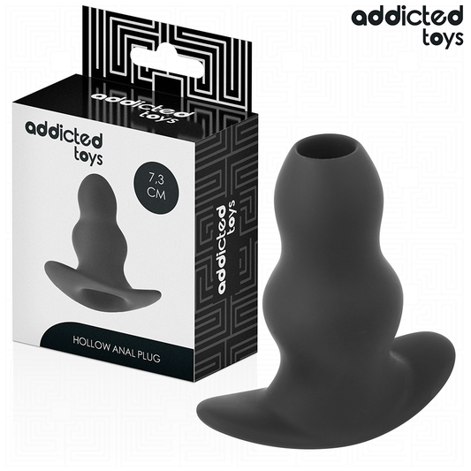 Addicted Toys hallow anal plug i silikon, storlek S 7.3 cm