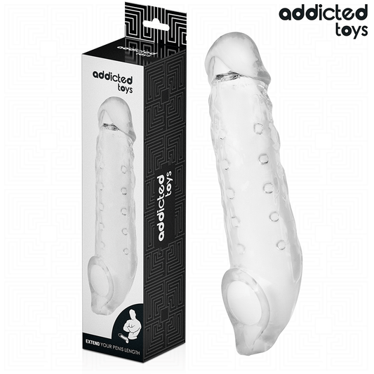 Addicted Toys transparent penisförlängare storlek S 23 cm