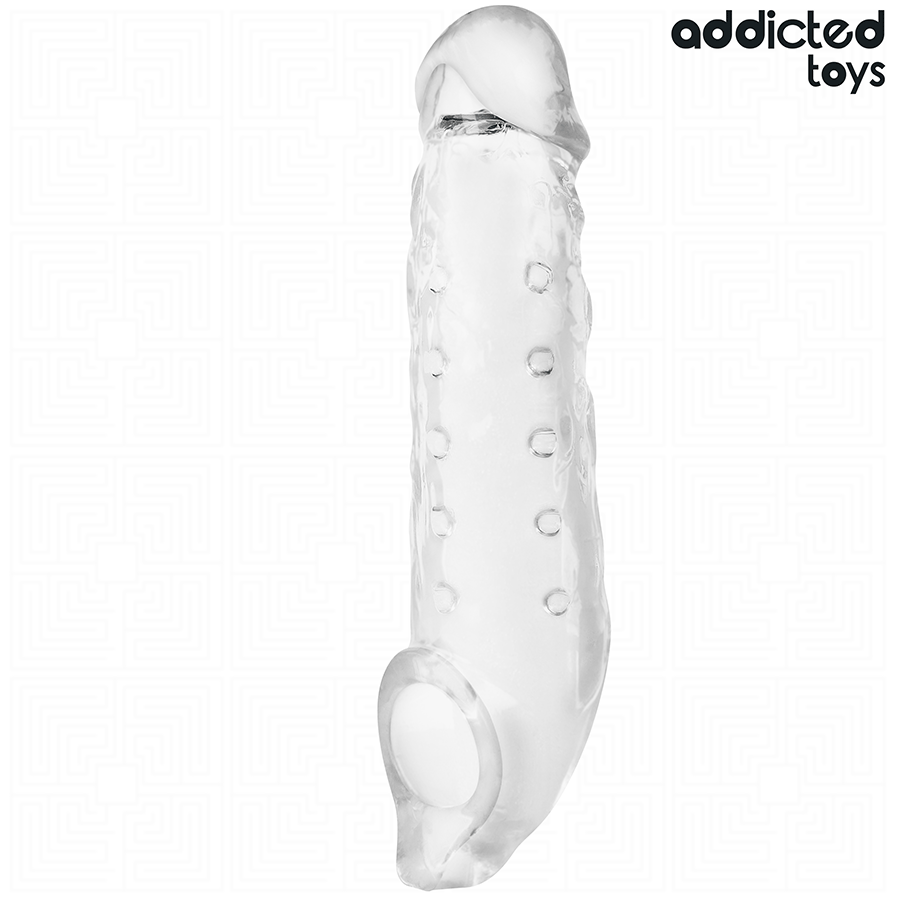 Transparent penis hylsa i storlek M 27 cm