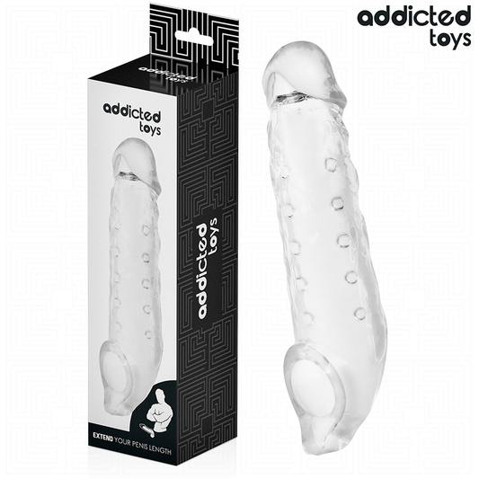 Transparent penis hylsa i storlek M 27 cm