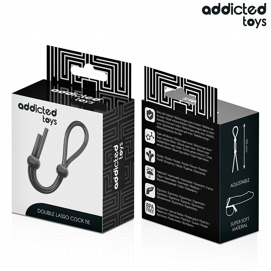 Silikonrep för dubbelloop penis från Addicted Toys