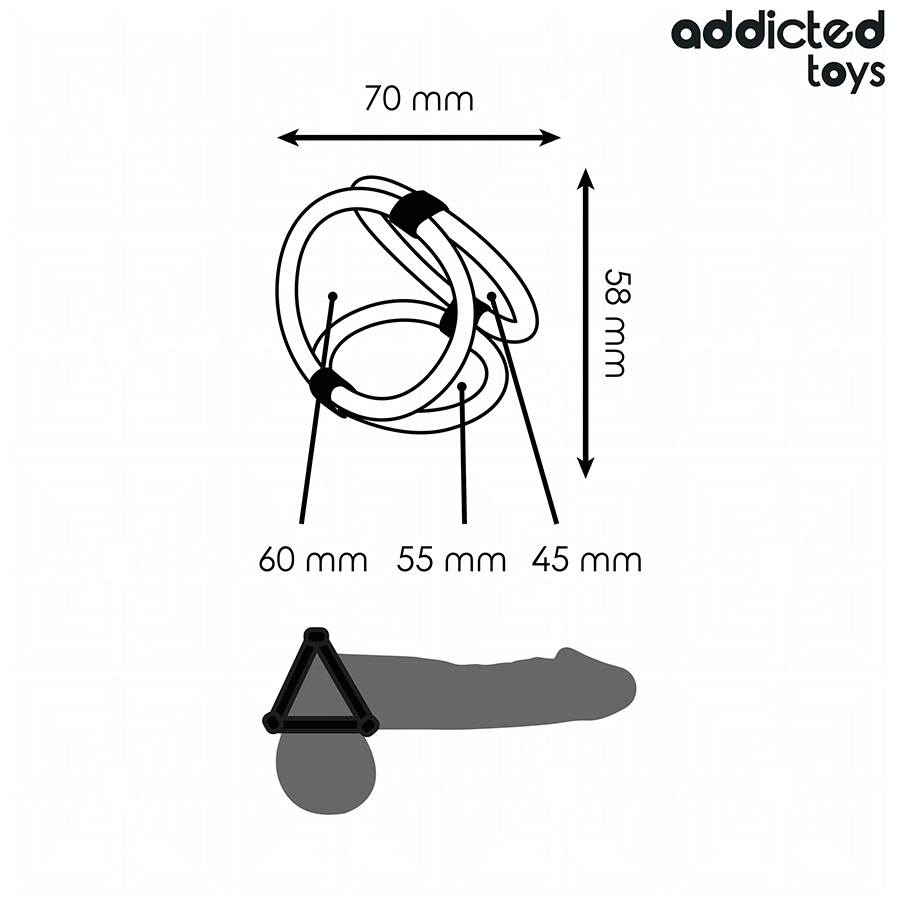 Addicted Toys Triple Penis Ring