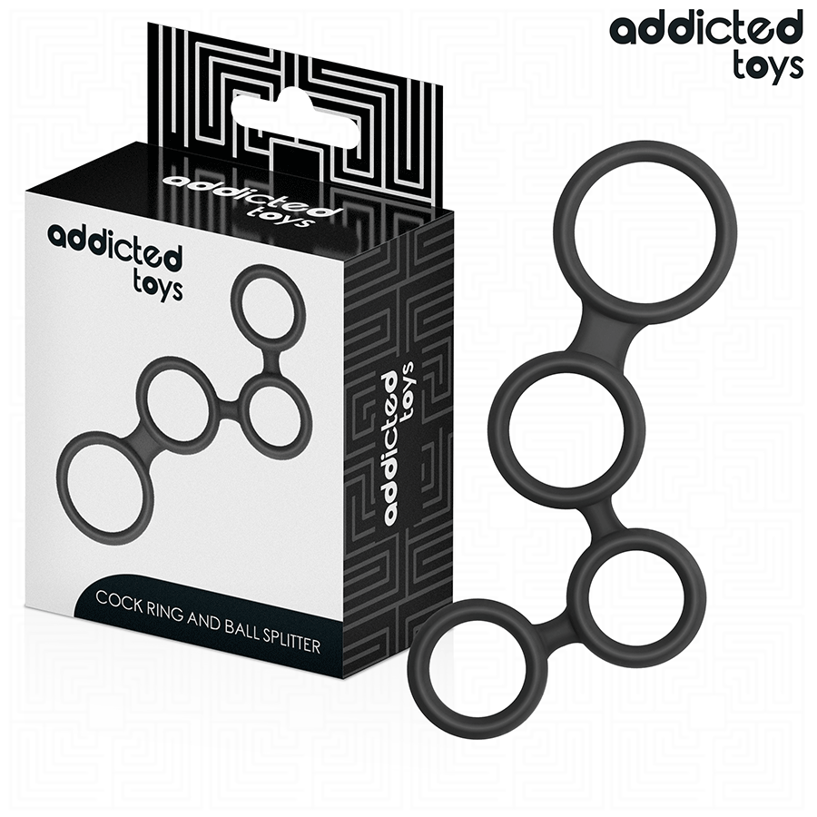 ADDICTED TOYS penisring med avdelare för testiklar