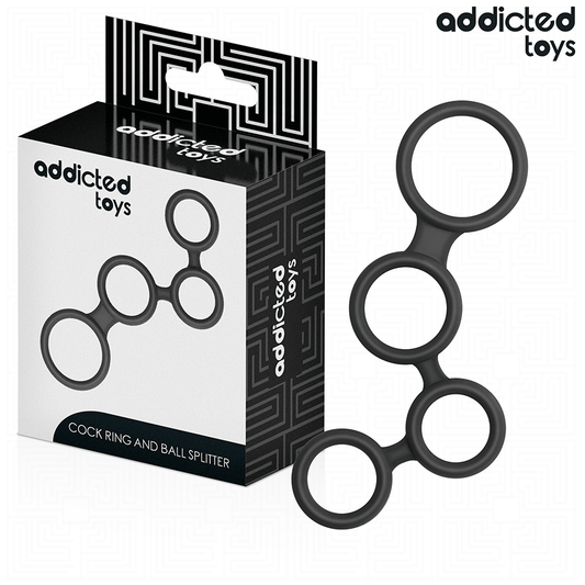 ADDICTED TOYS penisring med avdelare för testiklar
