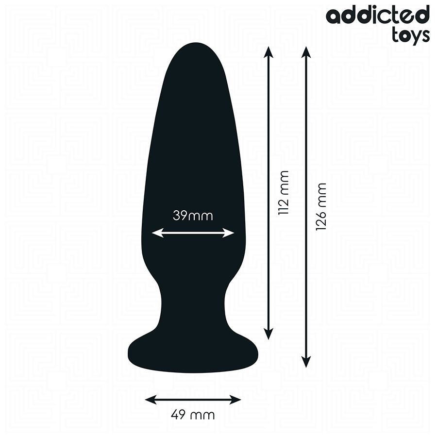Addicted Toys anal plug med juvel i silikon, storlek L 12,6 cm