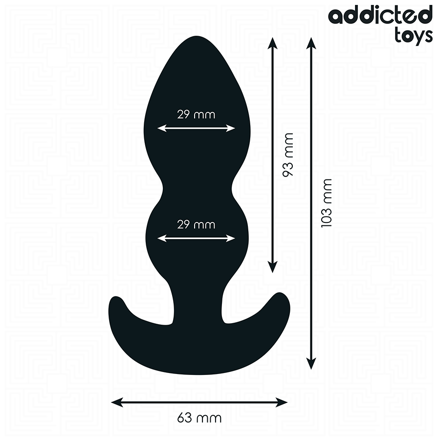 Addicted Toys anal plug i silikon, storlek S 10,3 cm