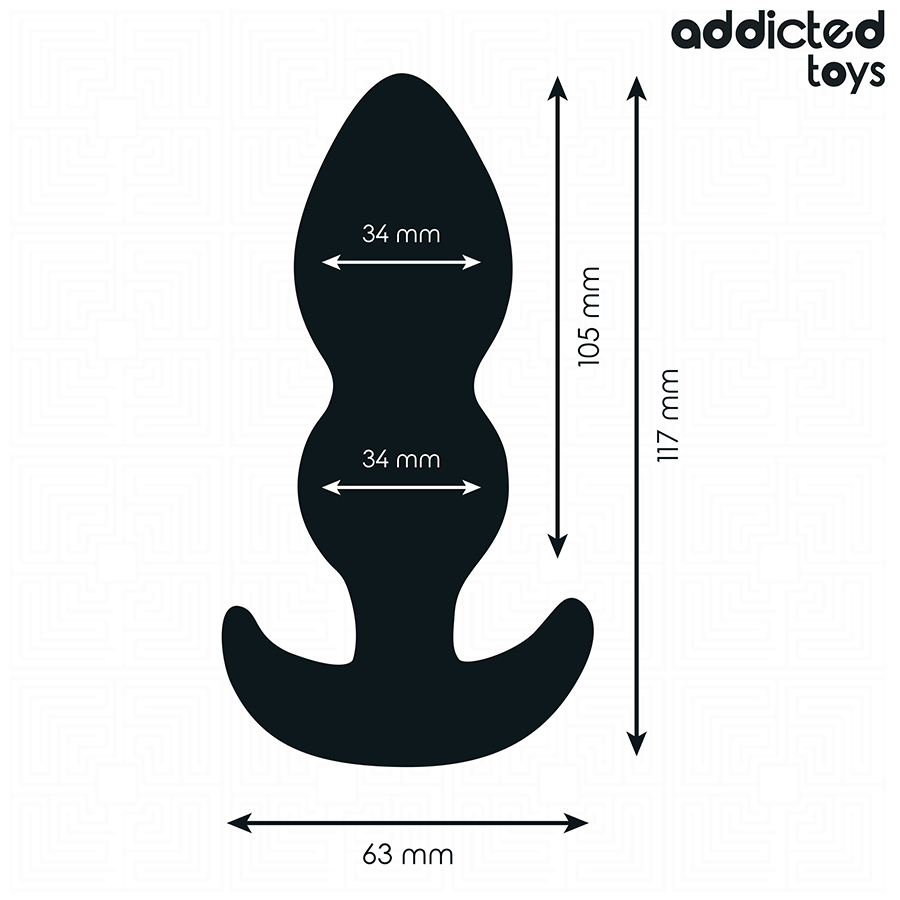 Addicted Toys anal plug i silikon, storlek L 11,7 cm