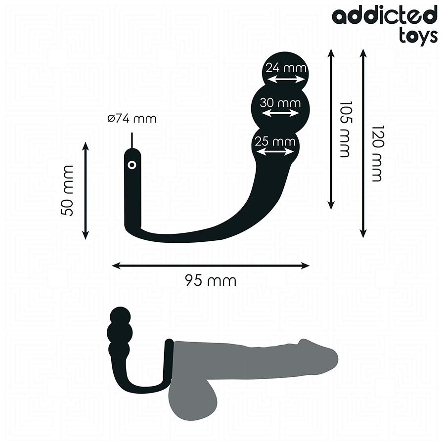 Addicted Toys Anal Plug med Ring i silikon