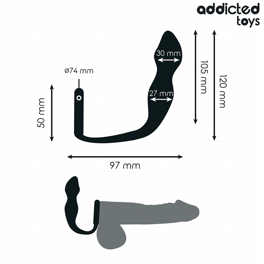Addicted Toys Anal Plug med Ring Silikon Modell 2