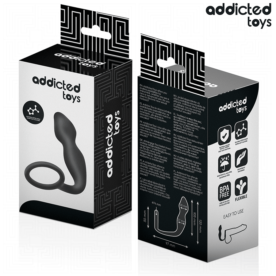Addicted Toys Anal Plug med Ring Silikon Modell 2