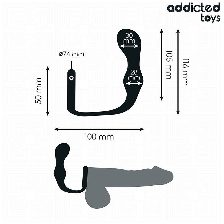 Addicted Toys Anal Plug med Ring Silikon Model 3