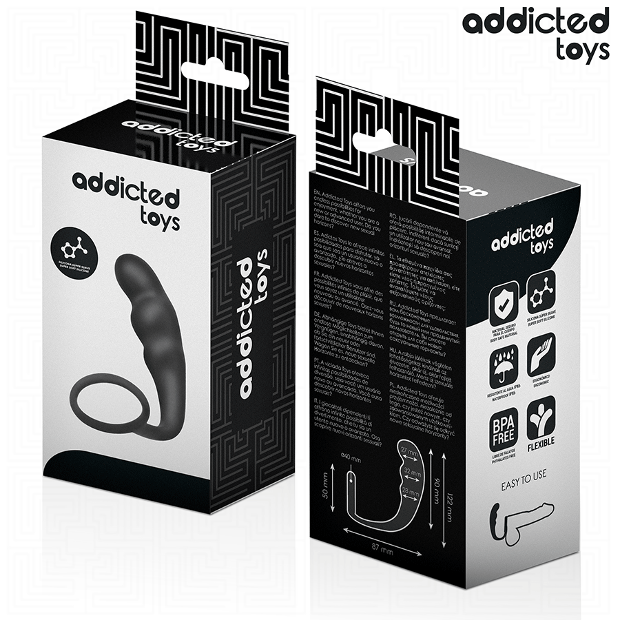 Addicted Toys Anal Plug med Ring Silikon Modell 4