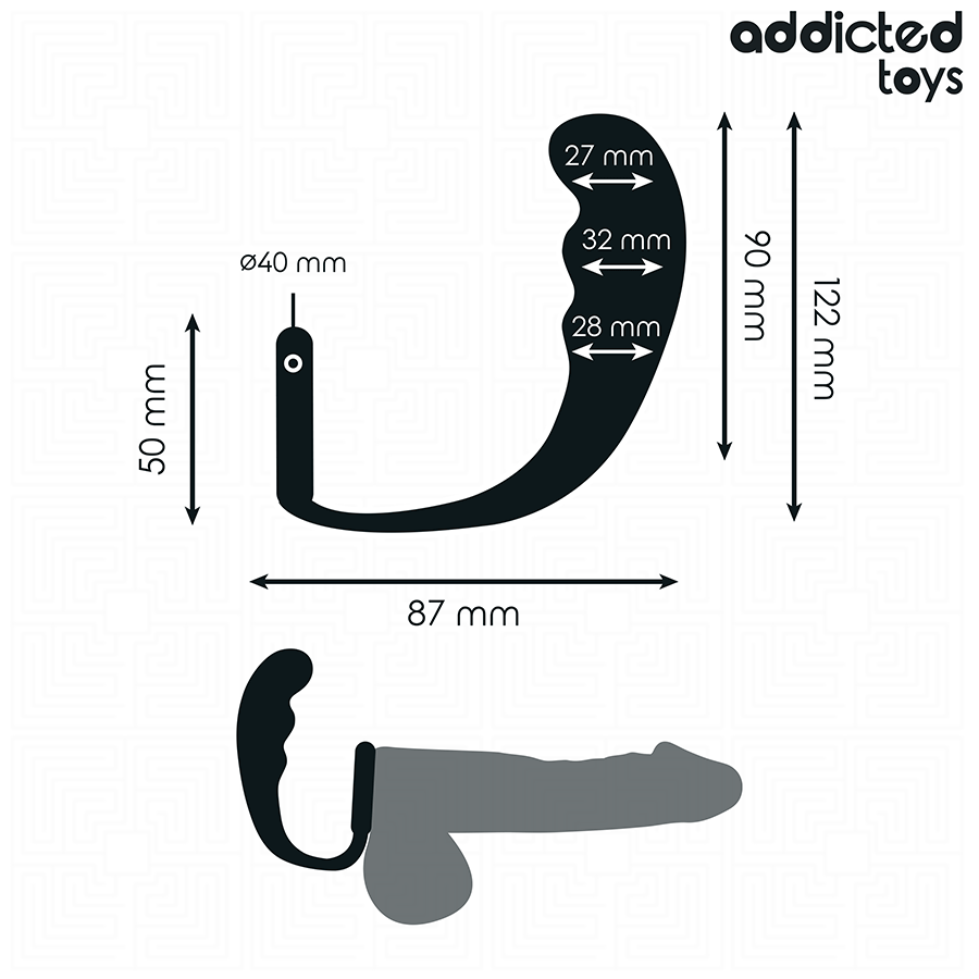 Addicted Toys Anal Plug med Ring Silikon Modell 4