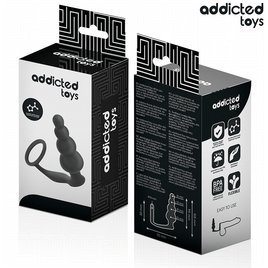 Addicted Toys Anal Plug med Ring Silikon Modell 5