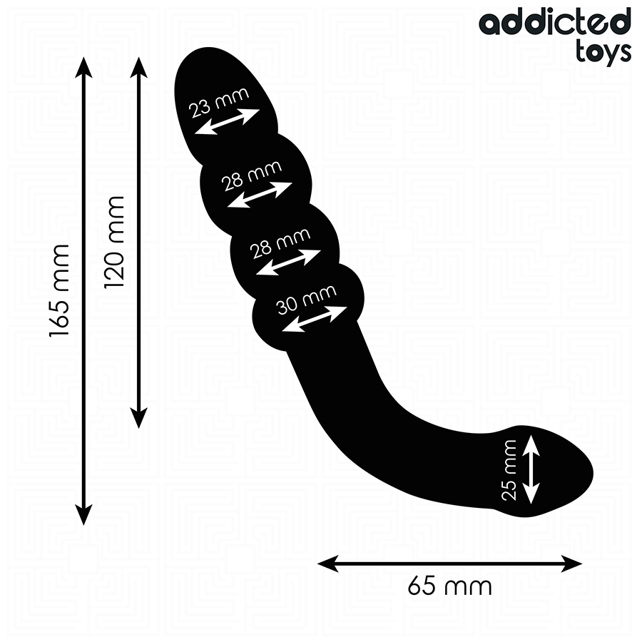 ADDICTED TOYS Double Anal Massager i silikon 16.5 cm