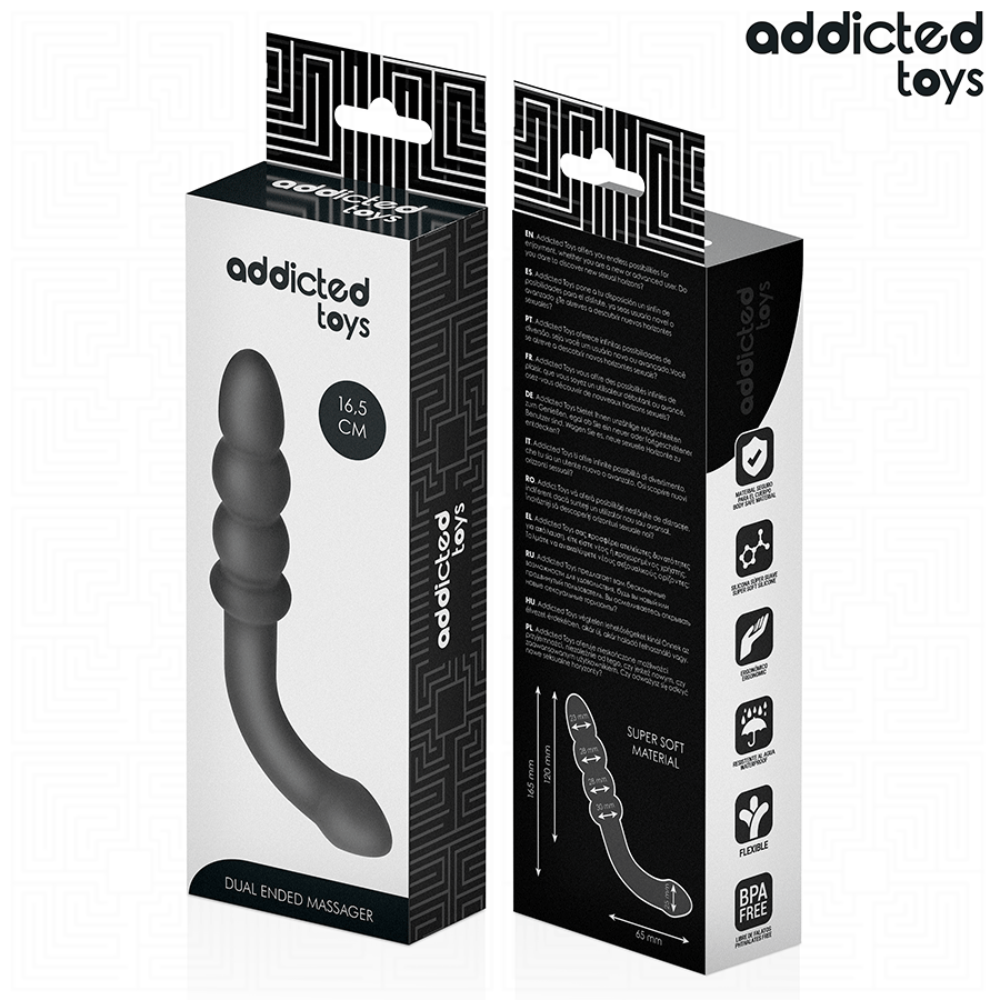 ADDICTED TOYS Double Anal Massager i silikon 16.5 cm