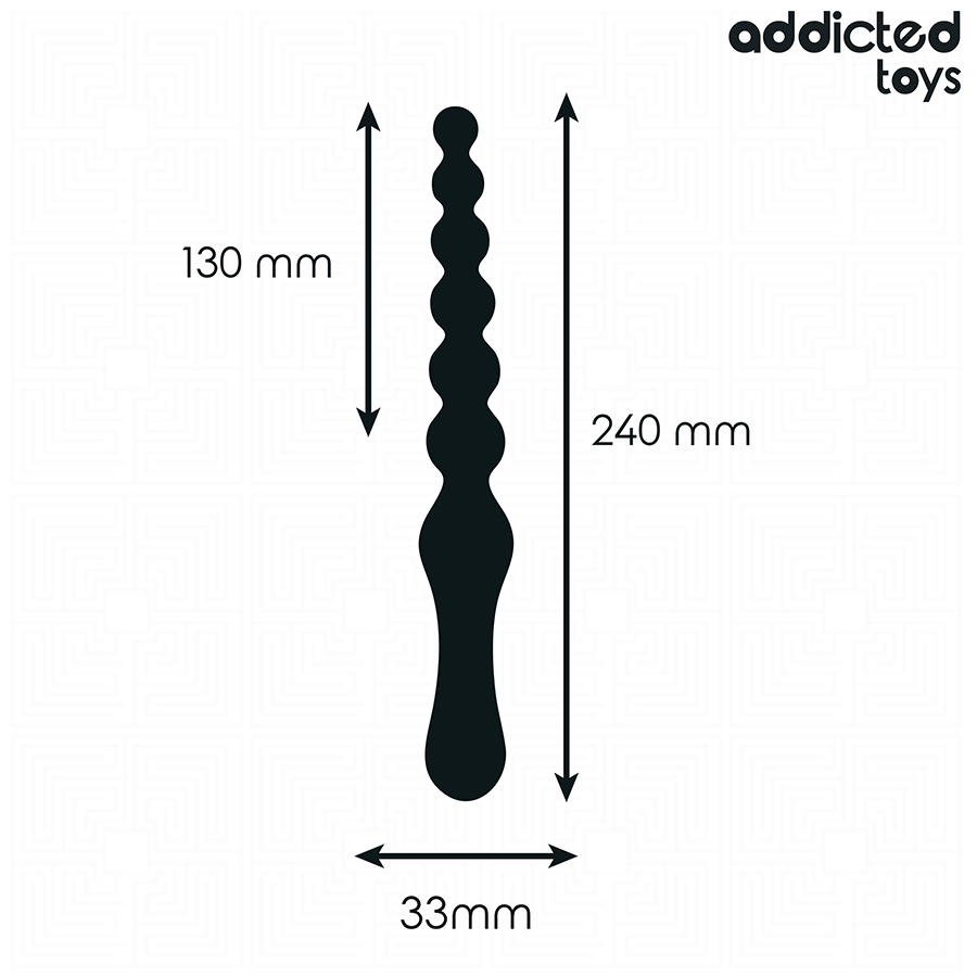 ADDICTED TOYS Double Anal Massager i silikon, 24 cm