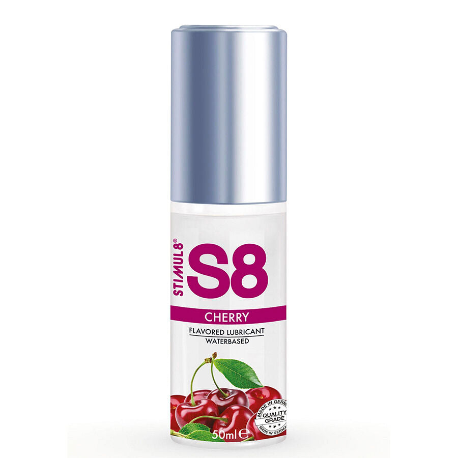 S8 Cherry smörjmedel 50 ml, vattenbaserat och smakfullt