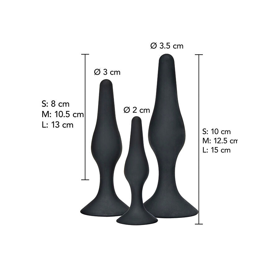 TOYJOY Curvy Companions analpluggar 3 delar svart