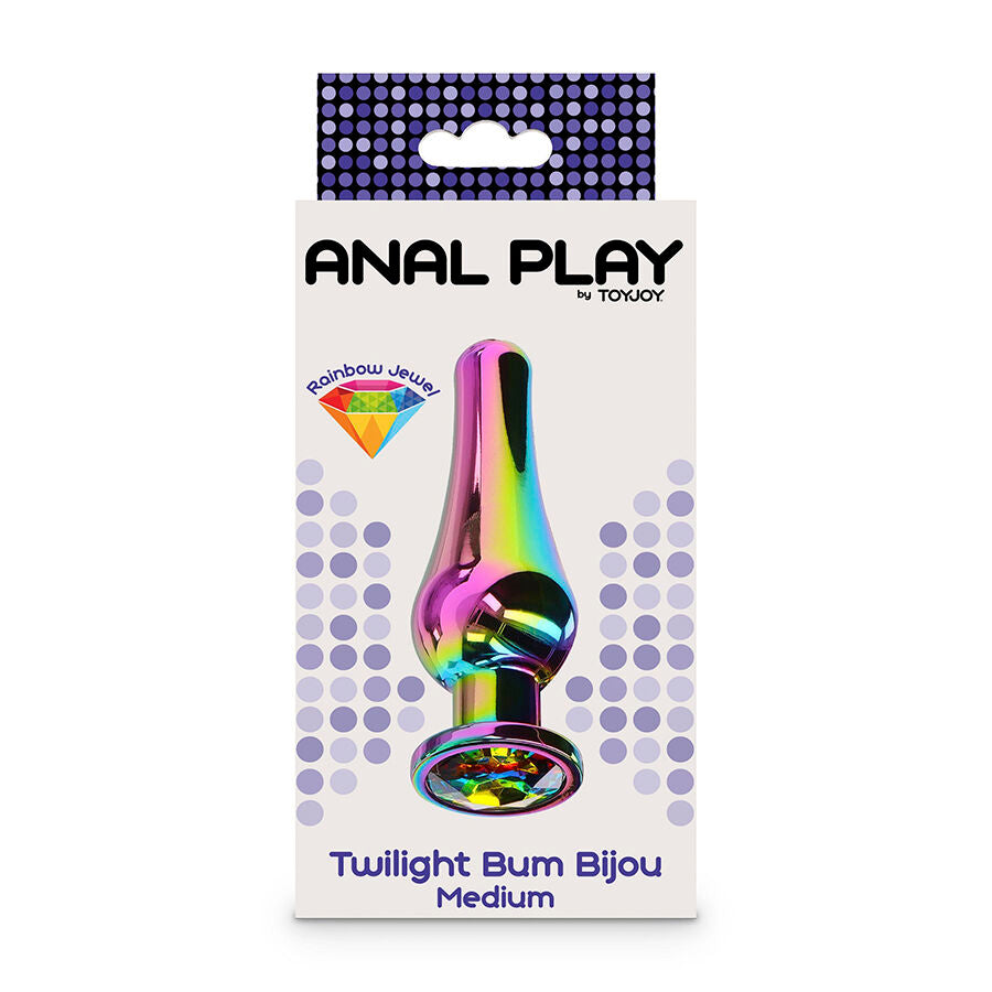 TOYJOY Twilight Bum Bijou medium analplugg med regnbågsjuvel
