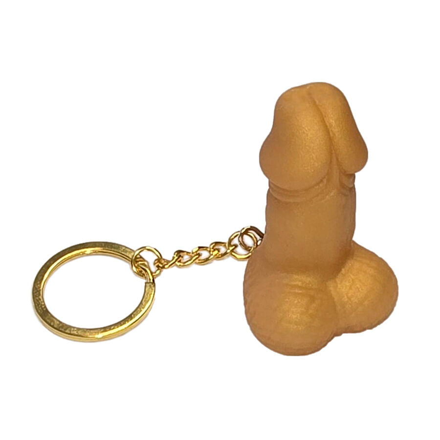 DIABLO PICANTE - Nyckelring med visselpipa i form av penis, guld