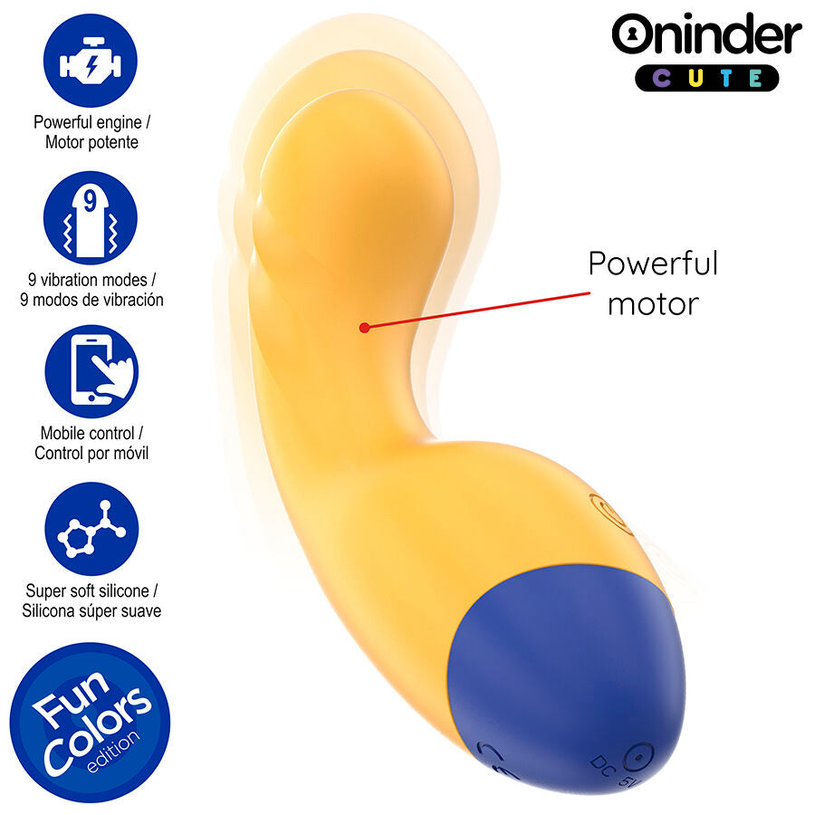 ONINDER CUTE G-Punkt vibrator i livlig gul färg