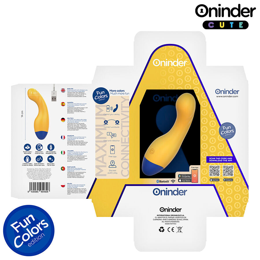 ONINDER CUTE G-Punkt vibrator i livlig gul färg