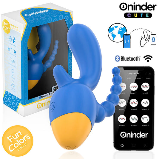 ONINDER CUTE trippelvibrator med klitorisstimulator och analstimulator