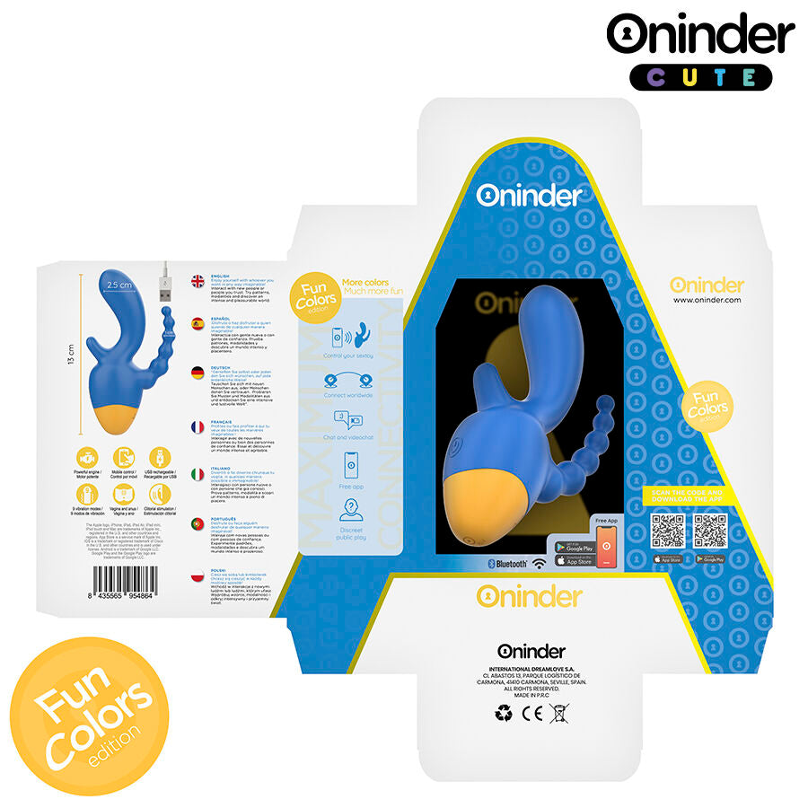 ONINDER CUTE trippelvibrator med klitorisstimulator och analstimulator