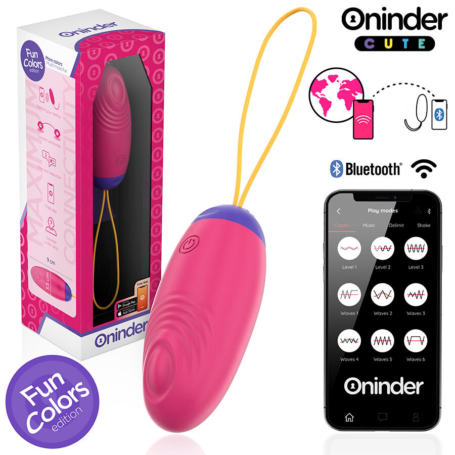 ONINDER CUTE Vibrerande Ägg i turkos, mörkrosa och ljusrosa