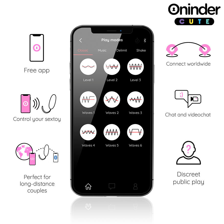 ONINDER CUTE Vibrerande Ägg med appkontroll
