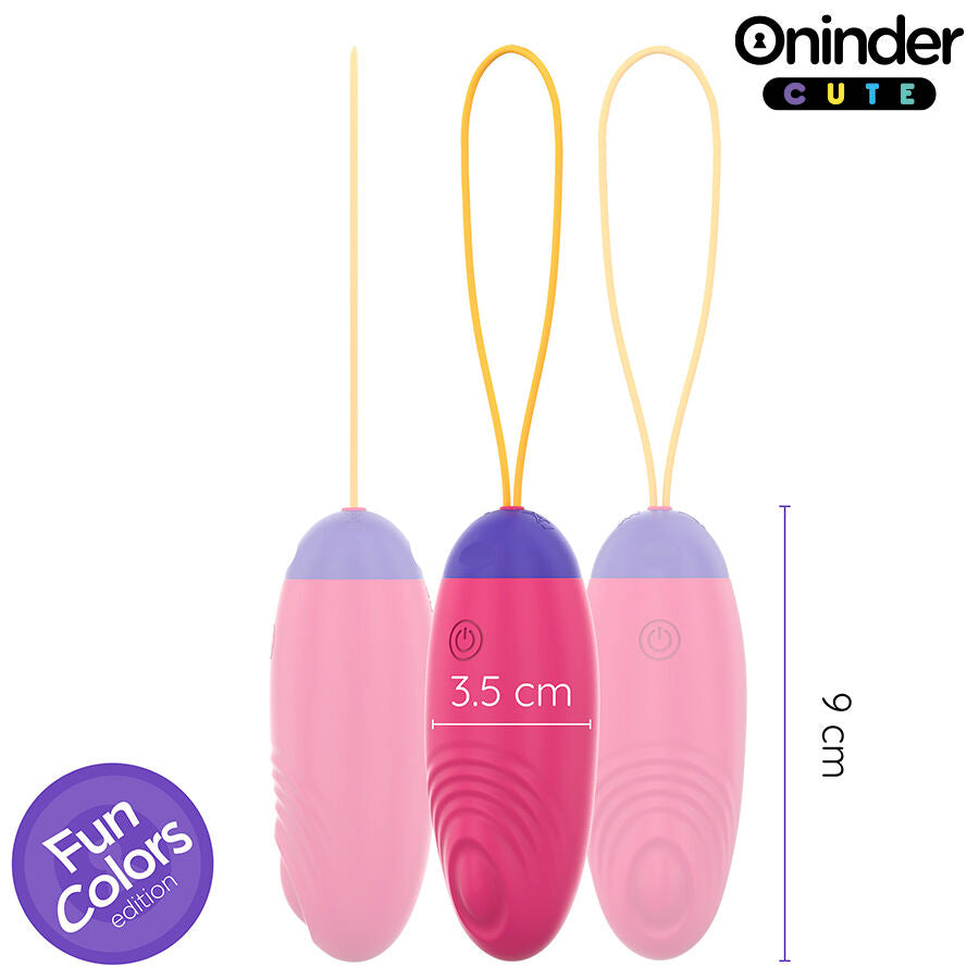 ONINDER CUTE Vibrerande Ägg i turkos, mörkrosa och ljusrosa