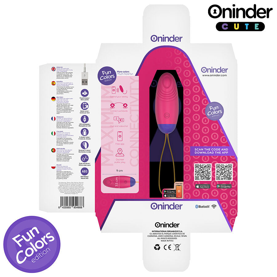 ONINDER CUTE Vibrerande Ägg i turkos, mörkrosa och ljusrosa