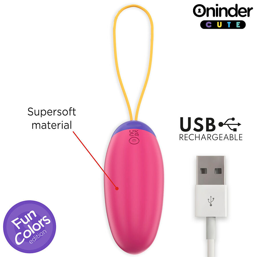 ONINDER CUTE Vibrerande Ägg i turkos, mörkrosa och ljusrosa