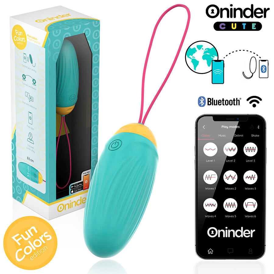 ONINDER CUTE Vibrerande Ägg med roterande silikonkulor