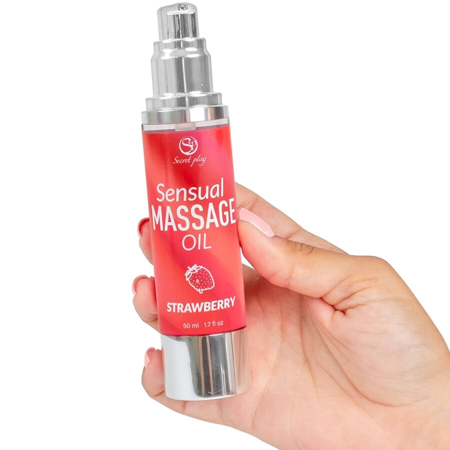Jordgubb massageolja från SECRETPLAY 50 ml