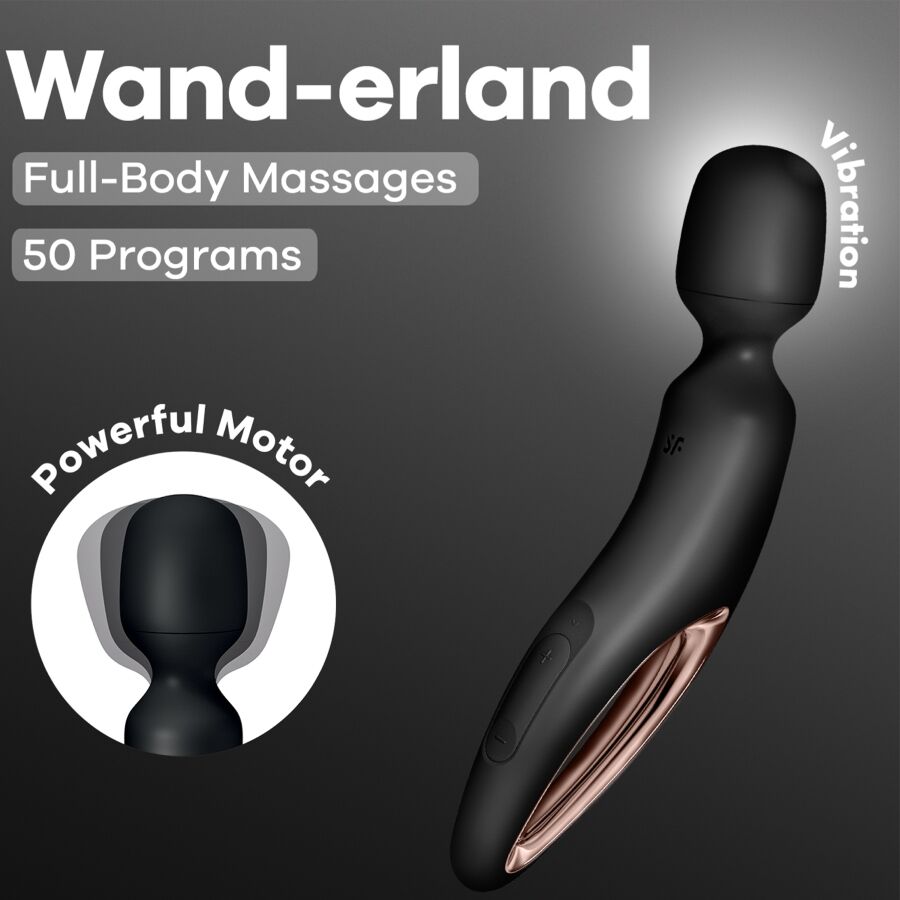 Satisfyer Wand-erland vibrerande massager i svart