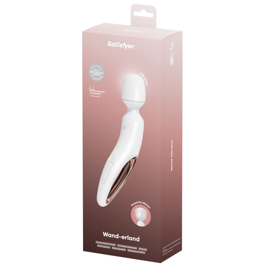 Satisfyer Wand-erland vibrerande massagare i vit färg
