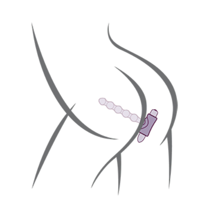 Rocks-Off Petite Sensations Pearls analplugg vibrator i svart