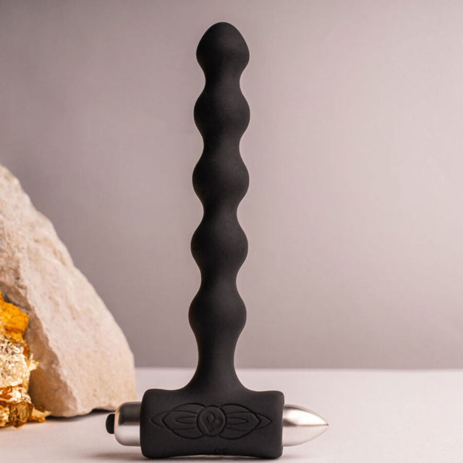 Rocks-Off Petite Sensations Pearls analplugg vibrator i svart