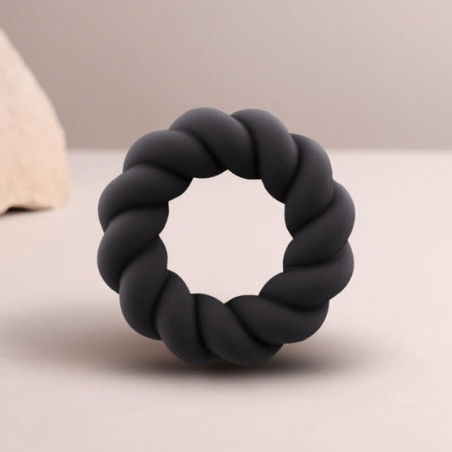 ROCKS-OFF - TWIST SVART SILIKON MASTURBATOR RING