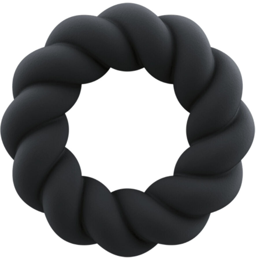ROCKS-OFF - TWIST SVART SILIKON MASTURBATOR RING