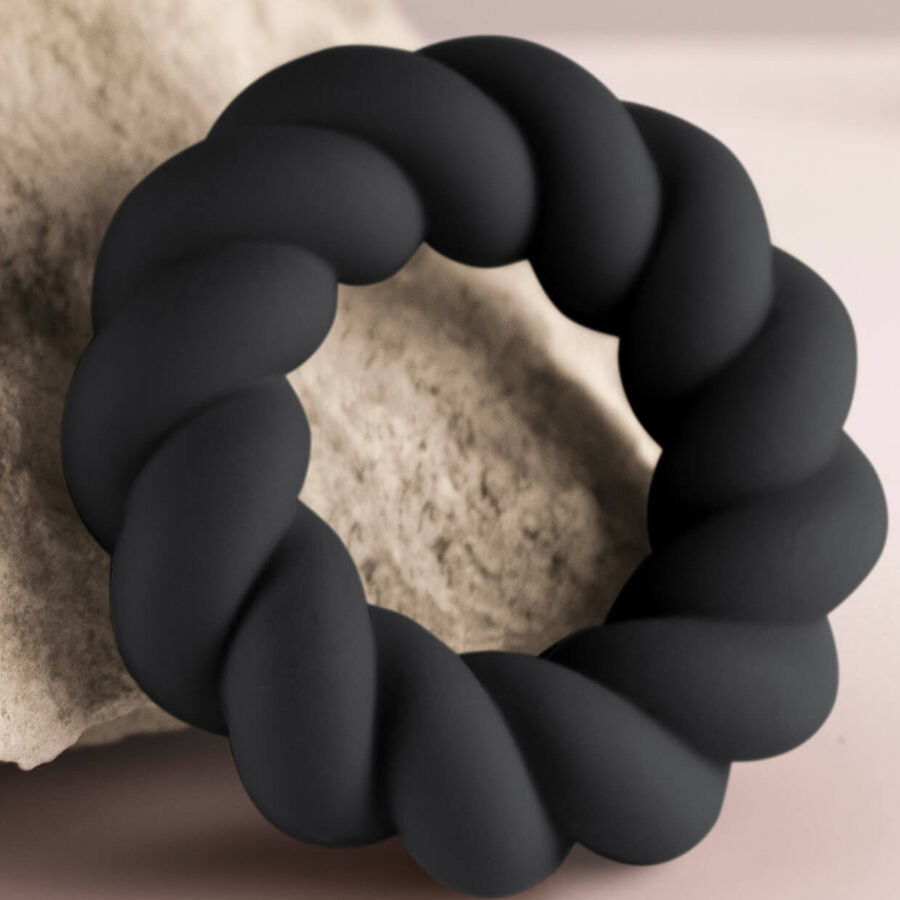 ROCKS-OFF - TWIST SVART SILIKON MASTURBATOR RING
