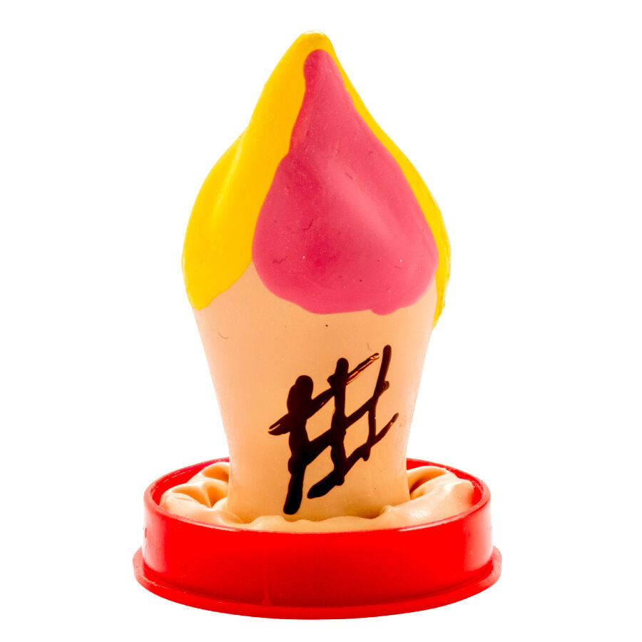 Handmålade novelty kondomer med glassmotiv
