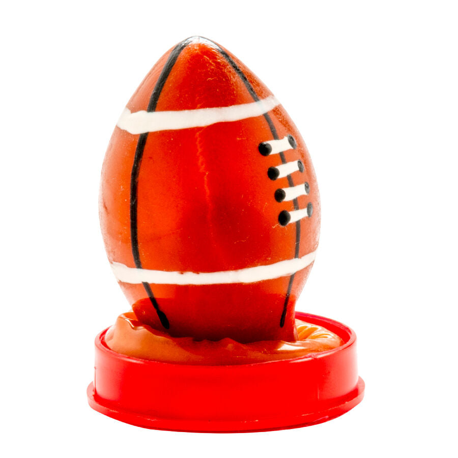 Handmålade novelty kondomer i rugbyboll-design