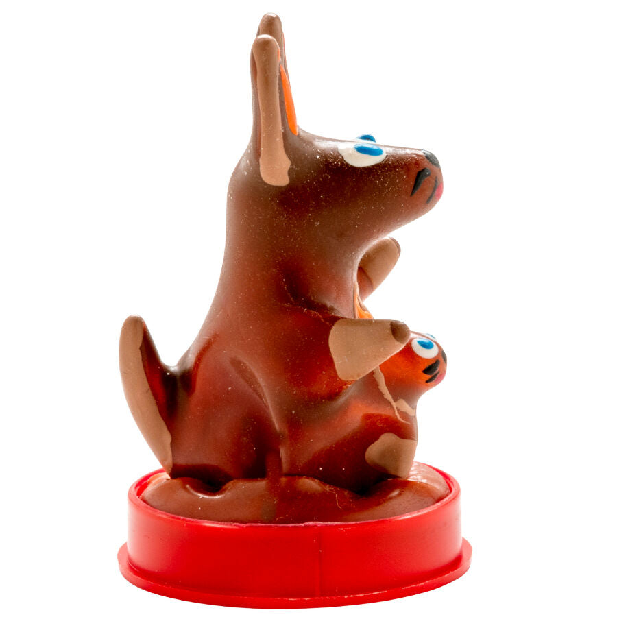 Handmålade novitetskondomer i kangaroo-modell