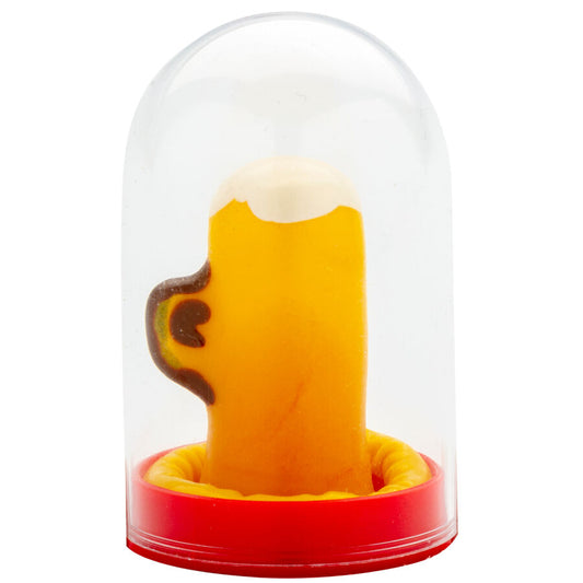 Handmålade novelty kondomer med ölglas design