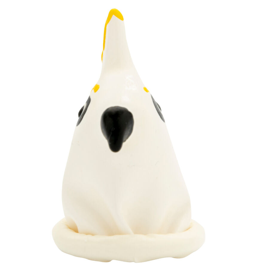 Handmålade novelty kondomer med papegoja design