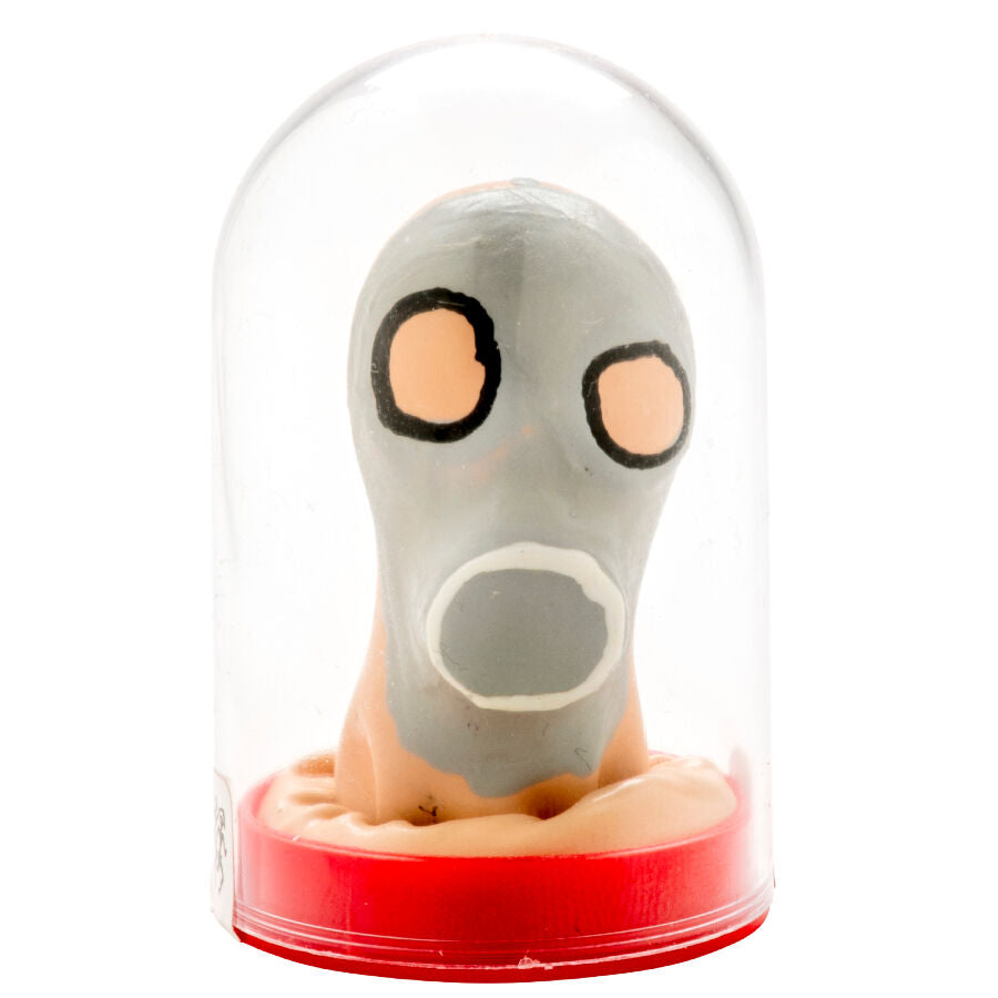 Handmålade novelty kondomer med gasmaskdesign