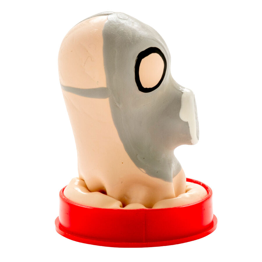 Handmålade novelty kondomer med gasmaskdesign